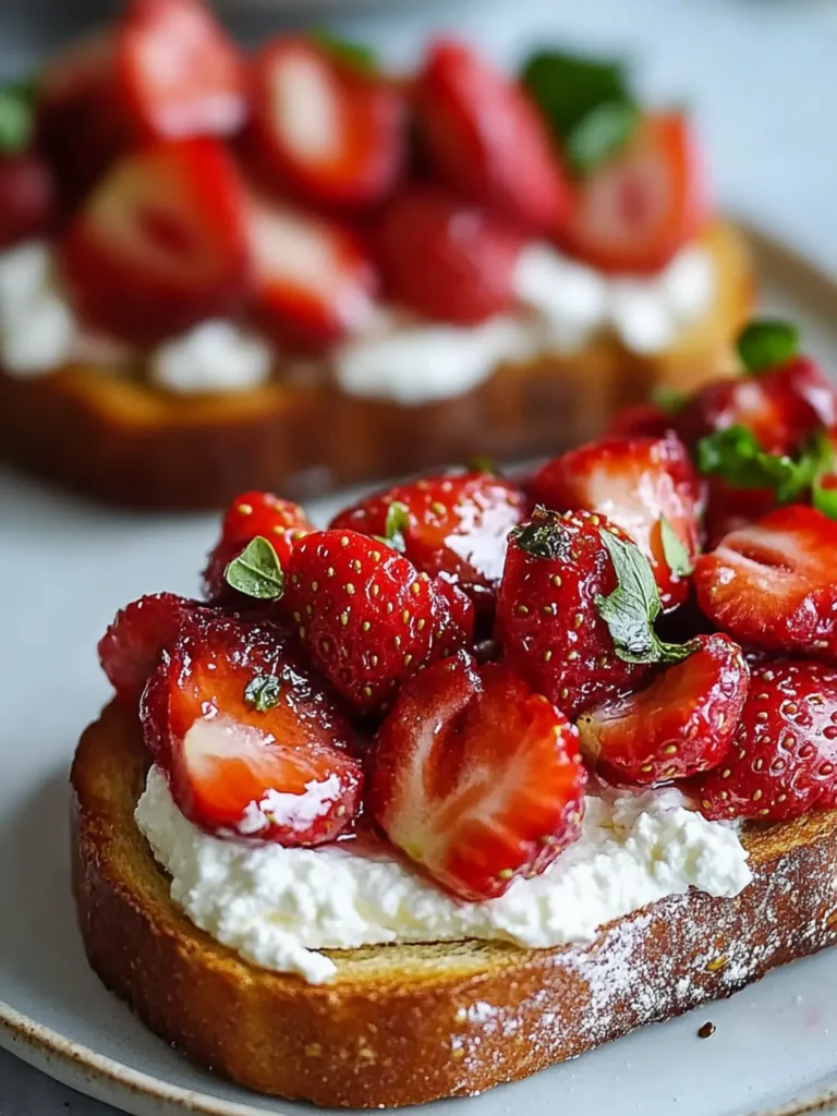 Roasted Strawberry Whipped Ricotta Toast for a Perfect Brunch
